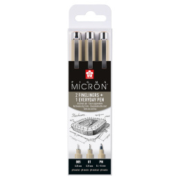 Pigma Micron Fineliner sæt 3 stk Thin i gruppen Penne / Skrive / Fineliners hos Pen Store (125578)