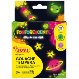 Gouachefarve 4x35 ml Glow in the Dark (3 år+) i gruppen Kids / Farve og maling til børn / Farver for børn hos Pen Store (131142)