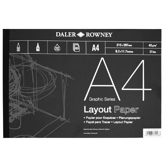 Layout Paper A4 i gruppen Papir & Blok / Kunstnerblok / Tegnings- og skitseblok hos Pen Store (101458)