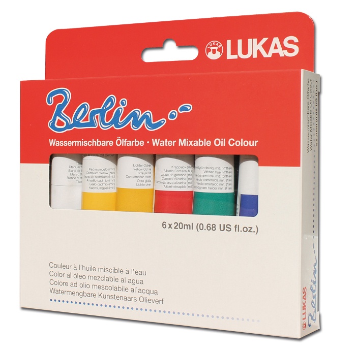 Berlin Water Mixerable Oil Color Starter 20 ml 6-set i gruppen Kunstnerartikler / Kunstnerfarver / Oliemaling hos Pen Store (107249)