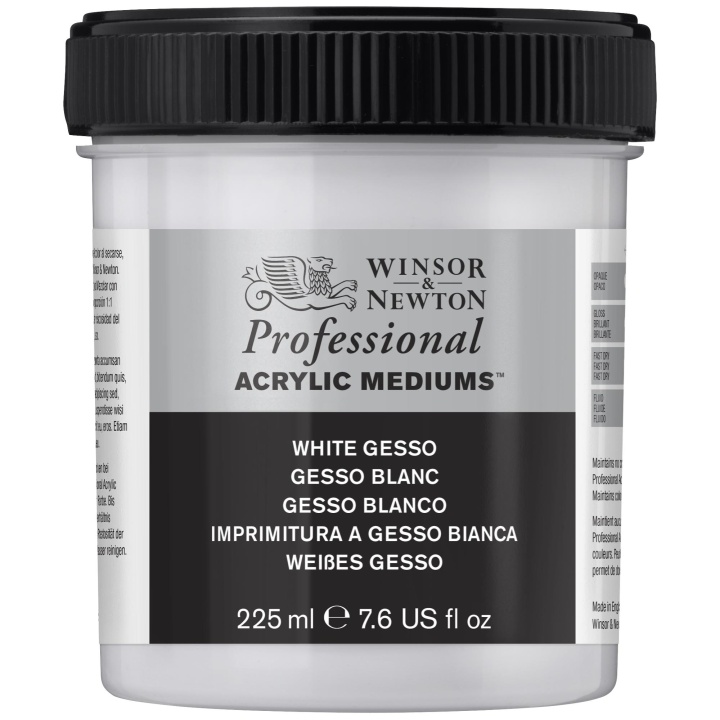 Professional AA White Gesso 225 ml i gruppen Kunstnerartikler / Malermedier og lak / Gesso og primer hos Pen Store (107495)