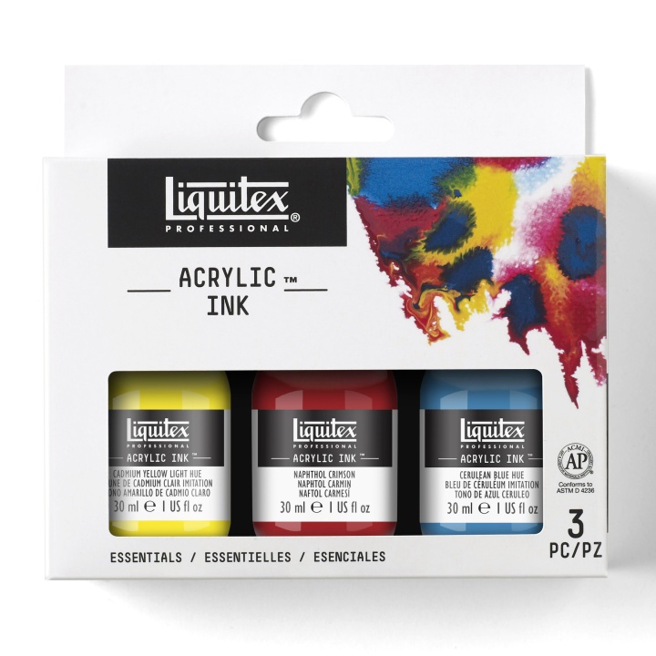 Acrylic Ink Essentials 3-sæt 30 ml i gruppen Kunstnerartikler / Kunstnerfarver / Akrylmaling hos Pen Store (107723)