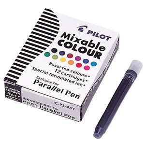Refill Parallel Pen Mix-sæt 12 stk i gruppen Penne / Pentilbehør / Patroner og refills hos Pen Store (109264)
