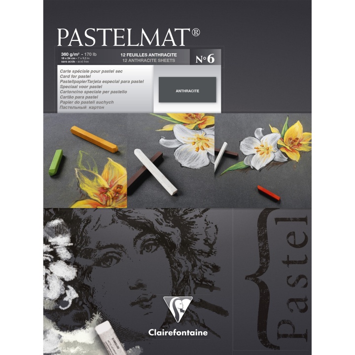 Pastelmat Anthracite 18x24 cm i gruppen Papir & Blok / Kunstnerblok / Pastelblokke hos Pen Store (110408)