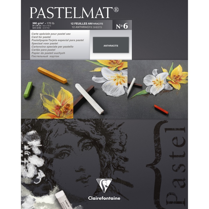 Pastelmat Anthracite 24x30 cm i gruppen Papir & Blok / Kunstnerblok / Pastelblokke hos Pen Store (110409)