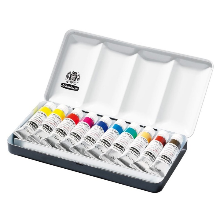 Horadam Akvarelsæt Tube 10 farver i gruppen Kunstnerartikler / Kunstnerfarver / Akvarelmaling hos Pen Store (110731)