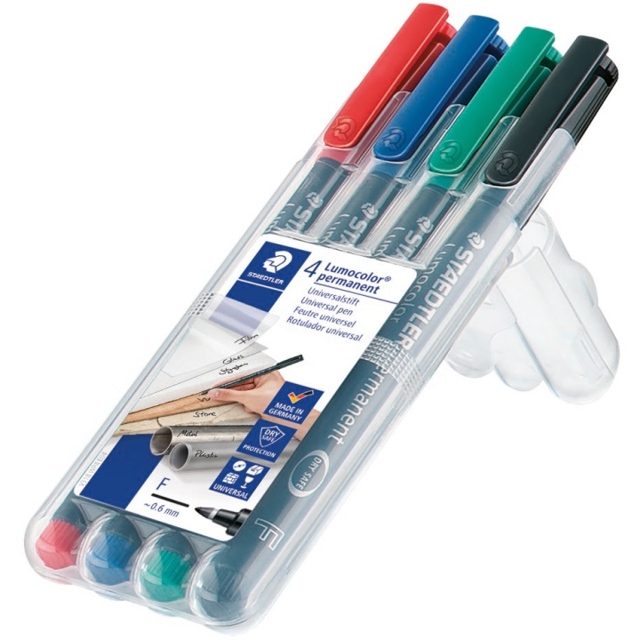 Lumocolor permanent Fine sæt 4 stk i gruppen Penne / Mærkning og kontor / Markeringspenne hos Pen Store (110757)