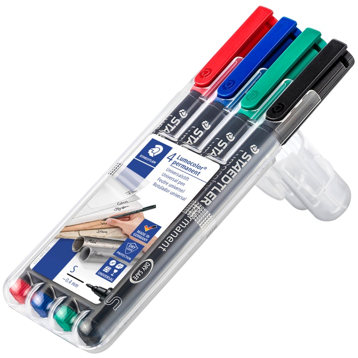 Lumocolor permanent Superfine sæt 4 stk i gruppen Penne / Mærkning og kontor / Markeringspenne hos Pen Store (110759)