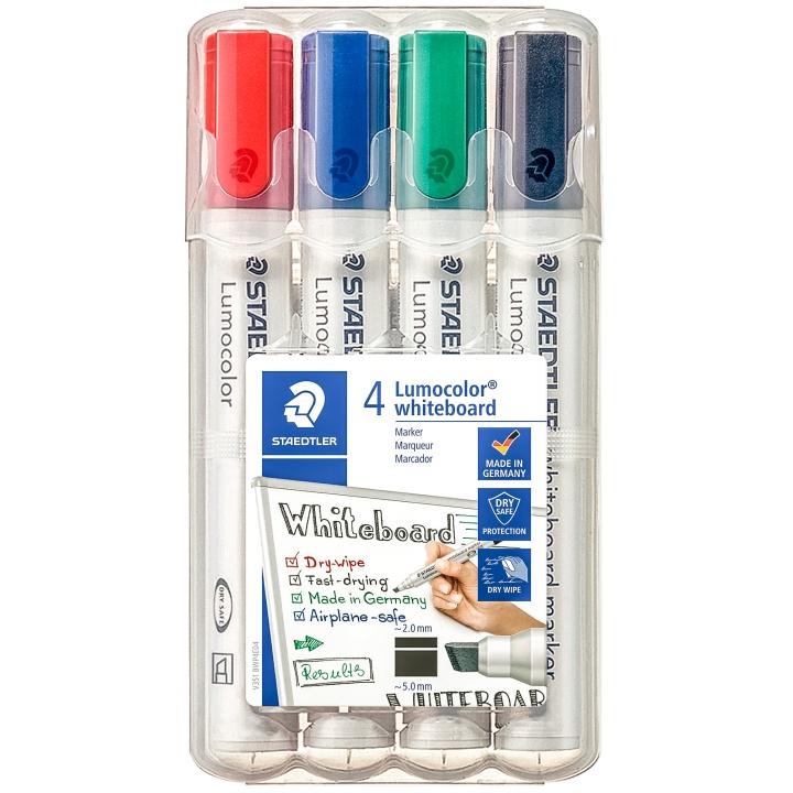Lumocolor Whiteboard Chisel sæt 4 stk i gruppen Penne / Mærkning og kontor / Markeringspenne hos Pen Store (110993)