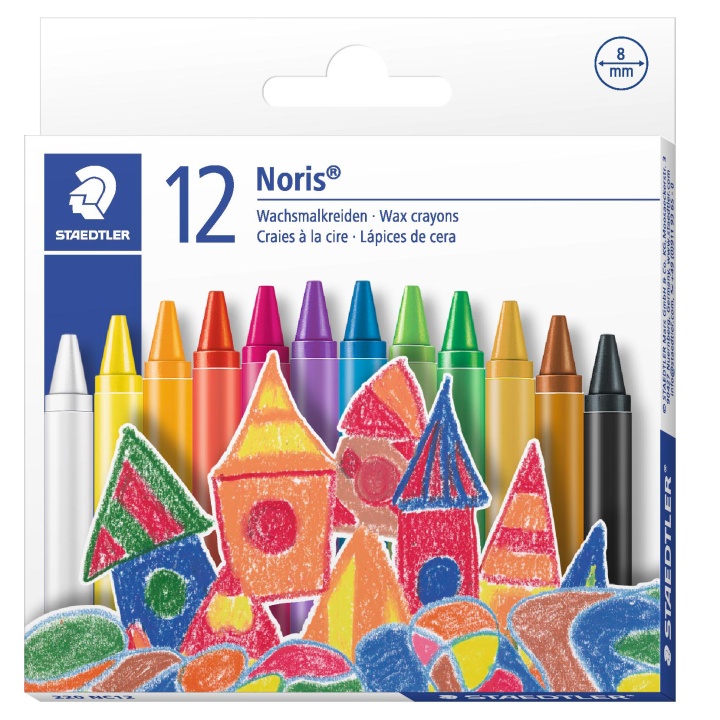 Noris Club vokskridt sæt 12 stk i gruppen Kids / Børnepenne / Farvekridt til børn hos Pen Store (111080)