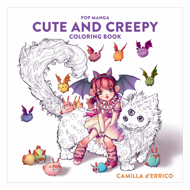 Pop Manga: Cute and Creepy Coloring Book i gruppen Hobby & Kreativitet / Bøger / Malebøger til voksne hos Pen Store (112447)