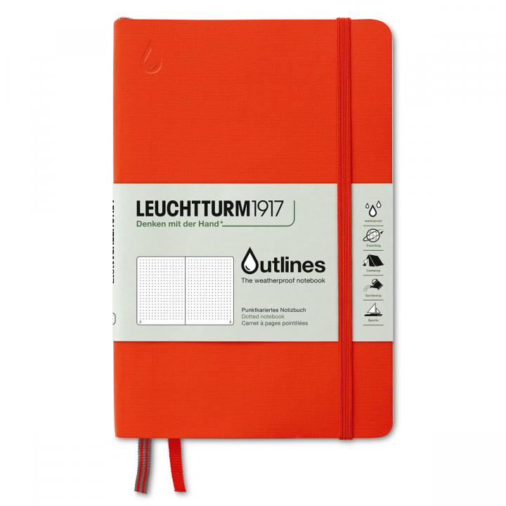 Outline Notebook B6 Signal Orange Dotted i gruppen Papir & Blok / Skriv og noter / Notesbøger hos Pen Store (125497)