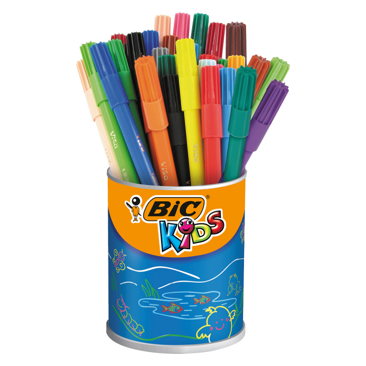 Kids Visa Plastic Pot Tuschpenne 36 stk i gruppen Kids / Børnepenne / Tusser til børn hos Pen Store (126955)