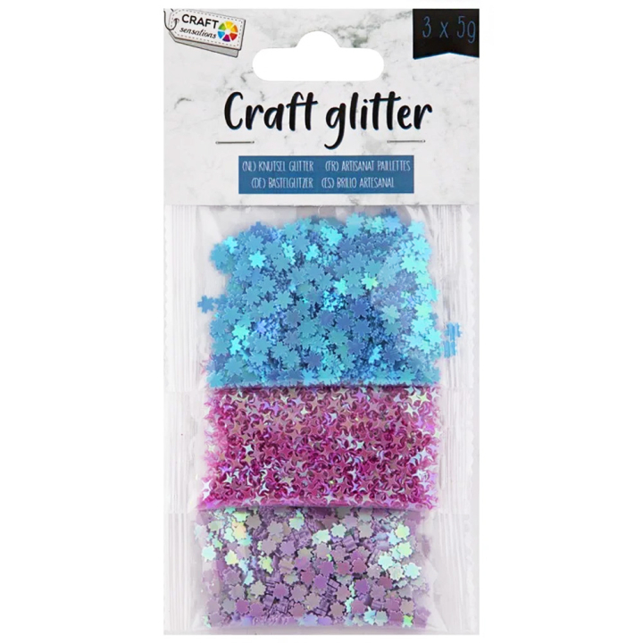 Glitterkonfetti 3 x 5g i gruppen Kids / Sjovt og lærerigt / Glitter og paillette hos Pen Store (129402)