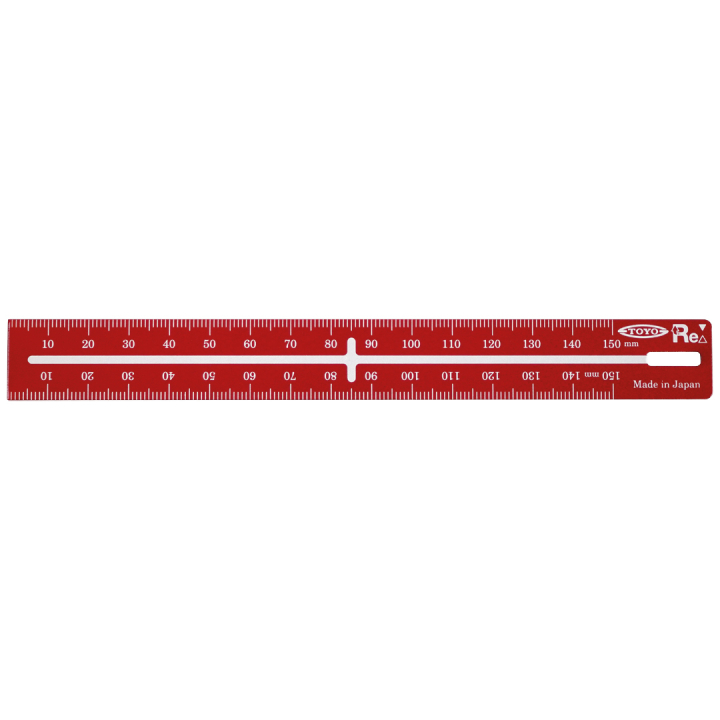 Stållineal 15 cm Rød i gruppen Hobby & Kreativitet / Hobbytilbehør / Linealer hos Pen Store (131939)