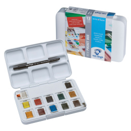 Pocket Box Akvarel 12-sæt i gruppen Kunstnerartikler / Kunstnerfarver / Akvarelmaling hos Pen Store (104062)