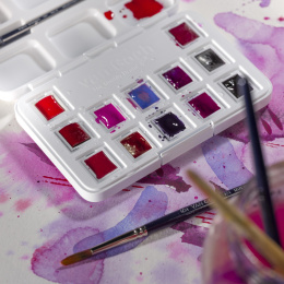 Pocket Box Akvarel 12-sæt Pinks & Violets i gruppen Kunstnerartikler / Kunstnerfarver / Akvarelmaling hos Pen Store (104066)