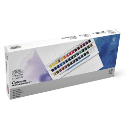 Cotman Water Colors Studio Set 45 Half Pans i gruppen Kunstnerartikler / Kunstnerfarver / Akvarelmaling hos Pen Store (107242)