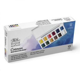 Cotman Akvarelmaling Sketchers Pocket Box 12 ½ - koppar i gruppen Kunstnerartikler / Kunstnerfarver / Akvarelmaling hos Pen Store (107243)