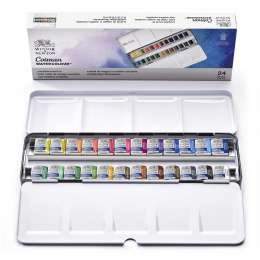 Cotman Water Colors Sketchers Metal Box i gruppen Kunstnerartikler / Kunstnerfarver / Akvarelmaling hos Pen Store (107244)