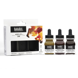 Acrylic Ink Transparents 3-sæt 30 ml i gruppen Kunstnerartikler / Kunstnerfarver / Akrylmaling hos Pen Store (107724)