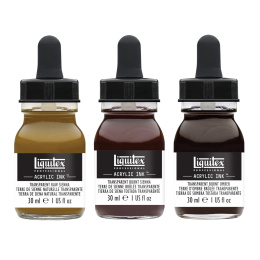 Acrylic Ink Transparents 3-sæt 30 ml i gruppen Kunstnerartikler / Kunstnerfarver / Akrylmaling hos Pen Store (107724)