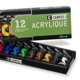 Campus Acrylic sæt 12x21ml i gruppen Kunstnerartikler / Kunstnerfarver / Akrylmaling hos Pen Store (107970)