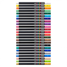 Posca Pastel pastelkridt 24-sæt i gruppen Kunstnerartikler / Kunstnerfarver / Pastel hos Pen Store (110411)