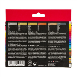 Akryl Metallic Sæt 6 x 20 ml i gruppen Kunstnerartikler / Kunstnerfarver / Akrylmaling hos Pen Store (111751)