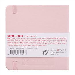 Skitsebog Pastel Pink 12x12 cm i gruppen Papir & Blok / Kunstnerblok / Skitsebøger hos Pen Store (111776)