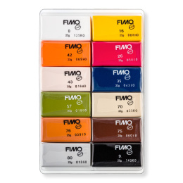 FIMO Soft Modelleringsler 12 x 25 g Natural colours i gruppen Hobby & Kreativitet / Skabe / Modellervoks hos Pen Store (126652)