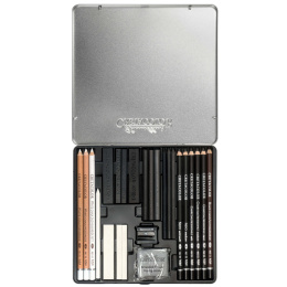 Black & White Box Tegnesæt Tinæske 25 stk i gruppen Kunstnerartikler / Kridt og blyanter / Grafit og blyant hos Pen Store (130583)