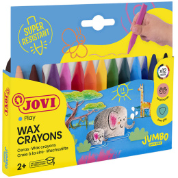 Vokskridt Jumbo Easy Grip 12-sæt (2 år+) i gruppen Kids / Børnepenne / Farvekridt til børn hos Pen Store (131117)
